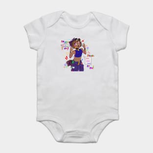 Kidcore dog girl Baby Bodysuit